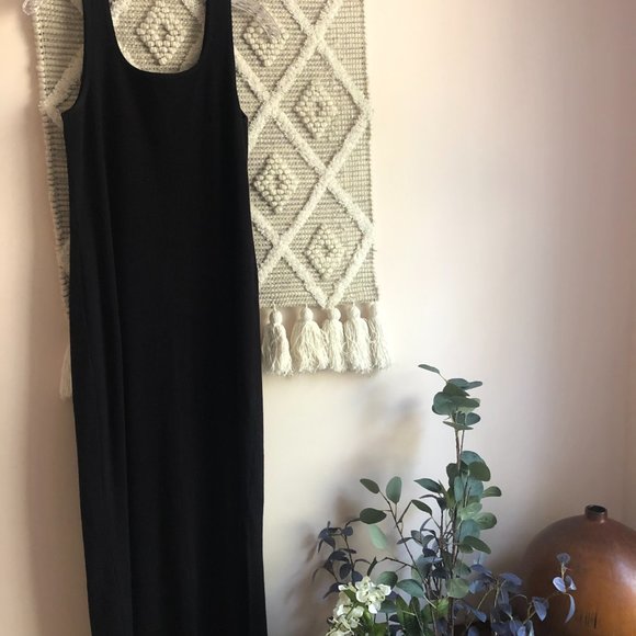 Lauren Ralph Lauren Dresses & Skirts - Ralph Lauren Black Ribbed Midi Dress Size Large